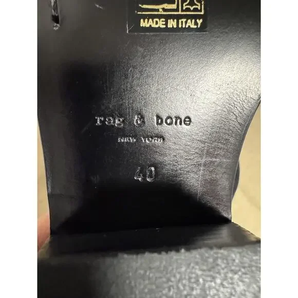 Rag & Bone Boots Womens Size EU 40/41 Black Leather Harness Western Ankle Italy - Picture 9 of 10